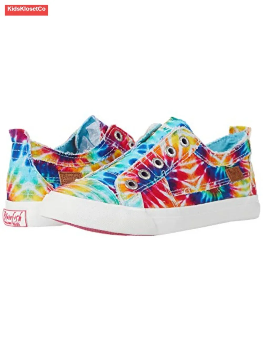 Kids Canvas Low Top Sneakers with Padded Insole, Elastic Closure